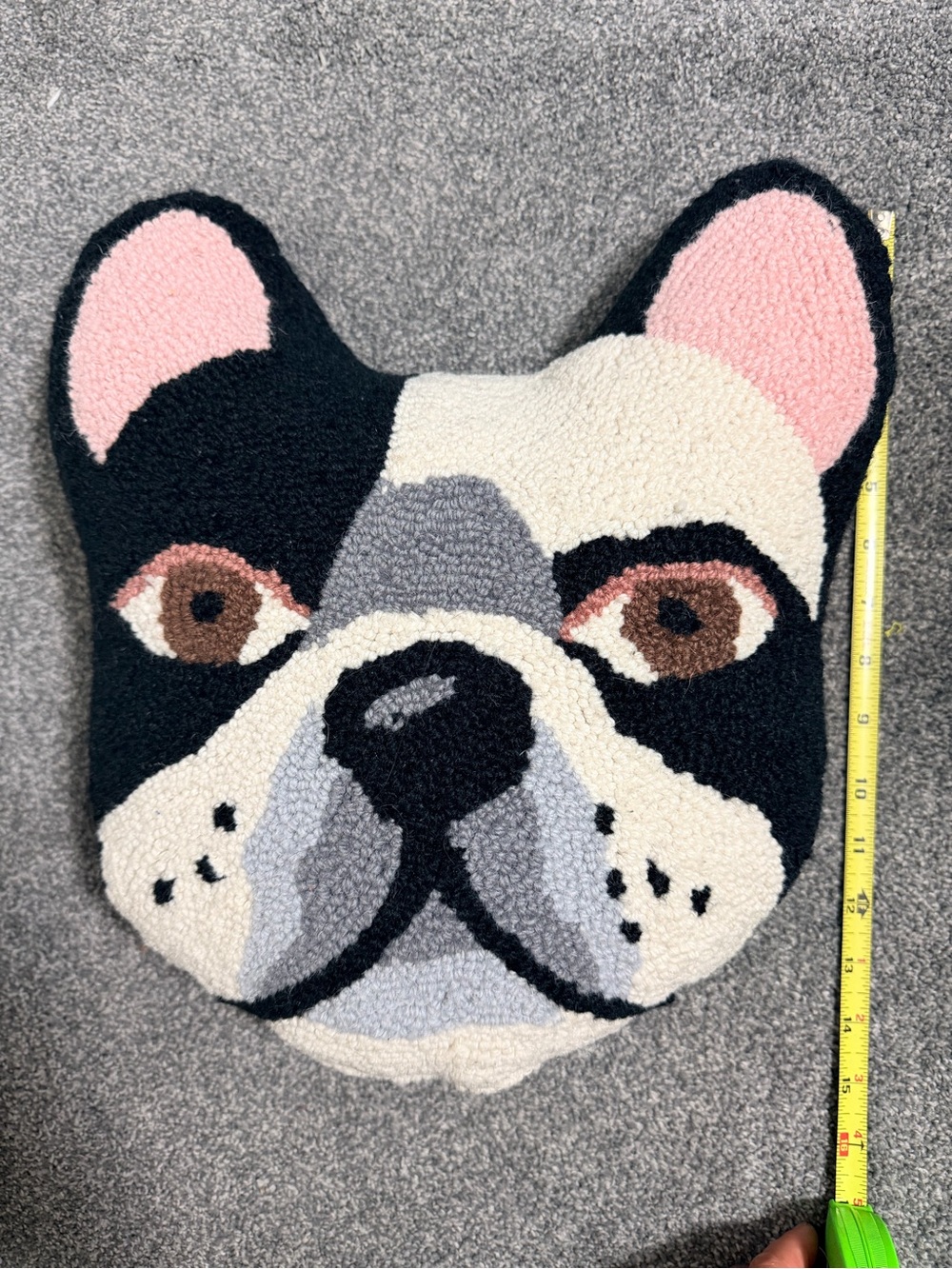 Super Cute French Bulldog Dog Face Decorative Pillow